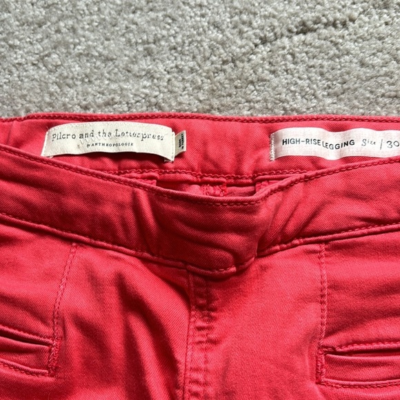 NWT Anthropologie Pilcro Letterpress High Rise Legging Jeans 30 capri - Picture 3 of 4